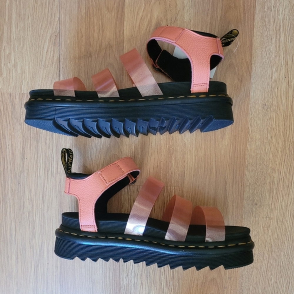 New Dr.Martens Blaire sandals,Jelly Glitter straps, Coral - Picture 16 of 16